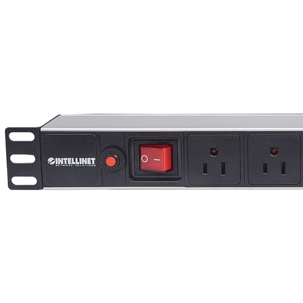 BARRA PDU,INTELLINET,713993, 8 CONT. GAB/RACK 19, 1U, CONTRA SOBRECARGA, ON/OFF