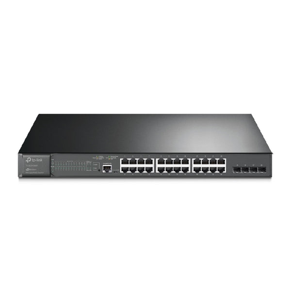 SWITCH TP-LINK TL-SG3428MP 24 PUERTOS RJ45 GIGABIT 10/100/1000 MBPS POE ADMINISTRABLE CON 4 RANURAS SFP 1 RJ45 CONSOLA Y 1 MICRO-USB CONSOLA JETSTREAM PARA RACK 19 PULGADAS
