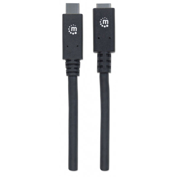 CABLE USB,MANHATTAN,355230,-C V3.1, EXT. 0.5M NEGRO 10GBPS 5A