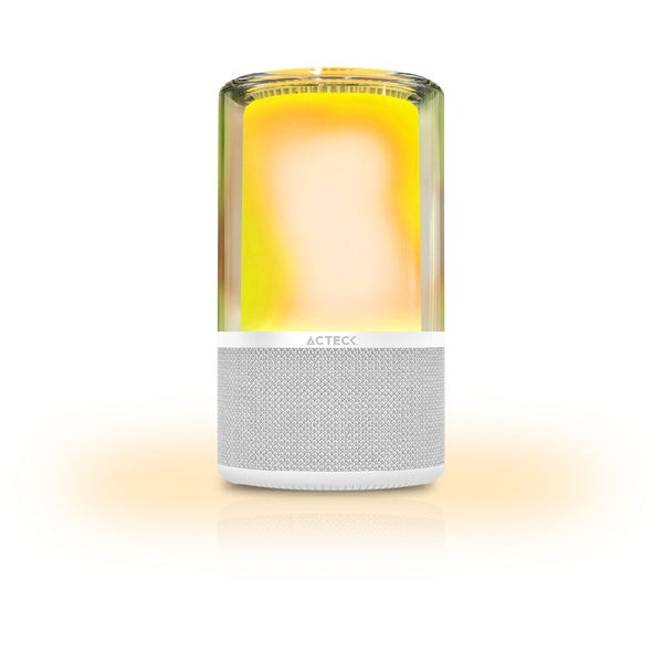 BOCINA ACTECK GLEE PURE AP70 / INALAMBRICA / BLUETOOTH - CONEXION TWS 3.5 MM / SONIDO ESTEREO / 20 W / ILUMINACION LED / SUBWOOFER / BLANCO / AC-936392