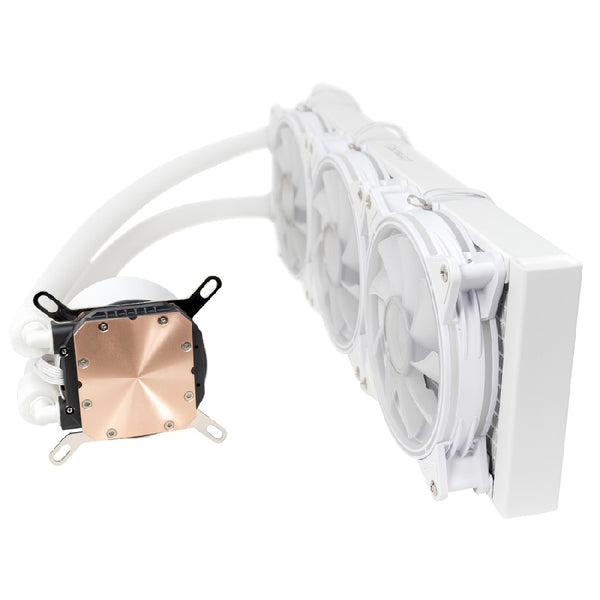 ENFRIAMIENTO LIQUIDO OCELOT GAMING POLAR WAVE 360 WHITE / 360MM / ARGB / 70 CFM / 1800 RPM / 32 DB / INTEL Y AMD / COLOR BLANCO