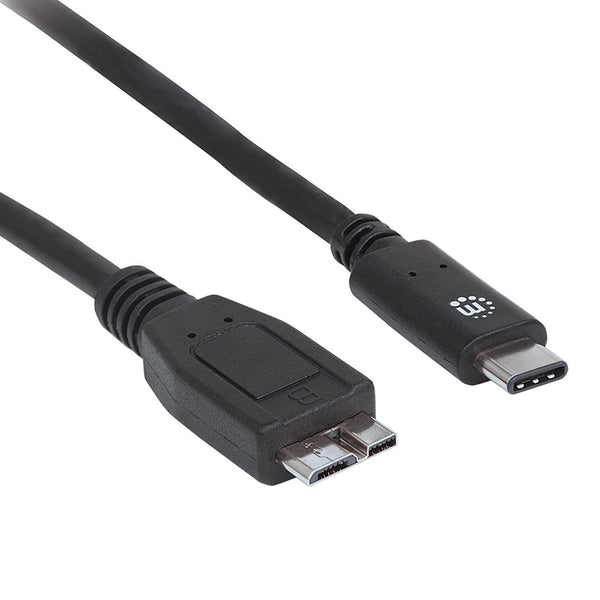 CABLE USB,MANHATTAN,353397,-C V3.1, C-MICRO B 1.0M NEGRO