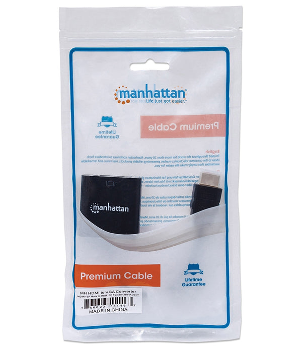 CONVERTIDOR,MANHATTAN,151467, VIDEO HDMI A SVGA, BOLSA