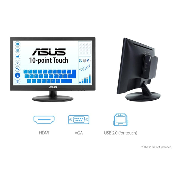 MONITOR TOUCH ASUS VT169HE /15.6 /1920X1080 /TR 5MS /HDMI /VGA /VESA