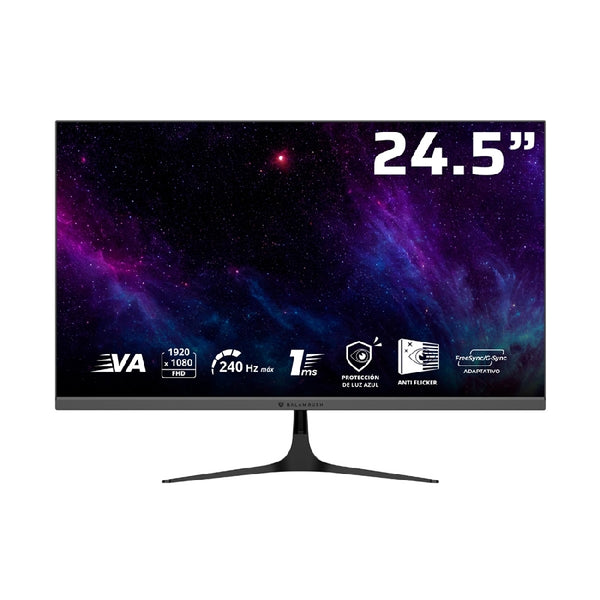 MONITOR GAMER BALAM RUSH COSMOS EDGE MCE245P / 24.5 PULG / PLANO / LED / 240 HZ  / VESA 75 X 75 MM / 1 MS / BOCINAS DE 3W / AJUSTE DE INCLINACION / NEGRO / BR-944113