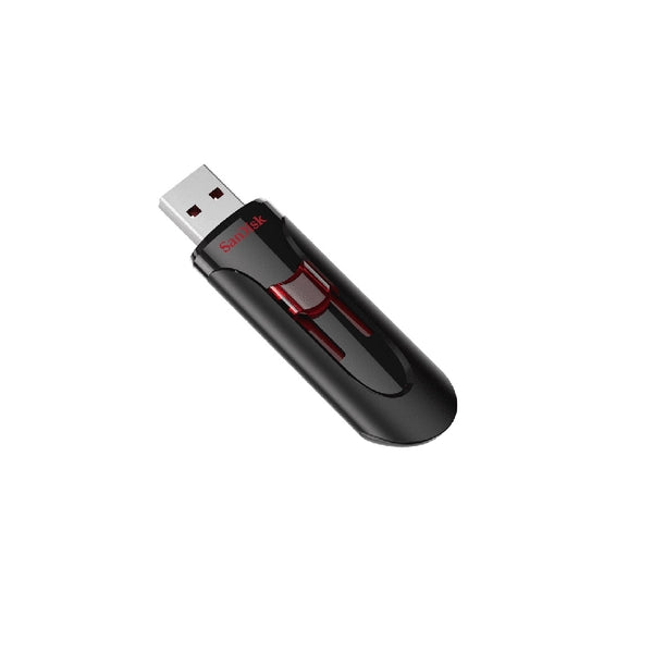 MEMORIA SANDISK 64GB USB 3.0 CRUZER GLIDE Z600 NEGRO C/ROJO SDCZ600-064G-G35