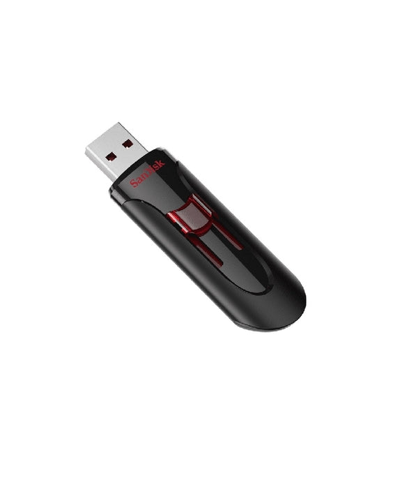 MEMORIA SANDISK 64GB USB 3.0 CRUZER GLIDE Z600 NEGRO C/ROJO SDCZ600-064G-G35