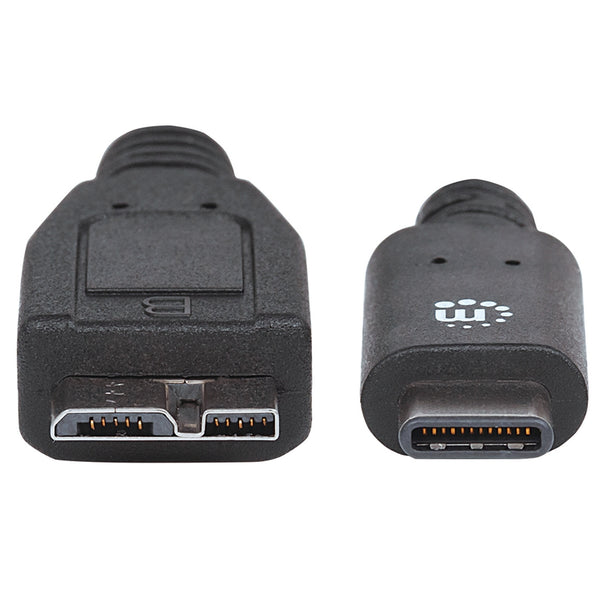 CABLE USB,MANHATTAN,353397,-C V3.1, C-MICRO B 1.0M NEGRO