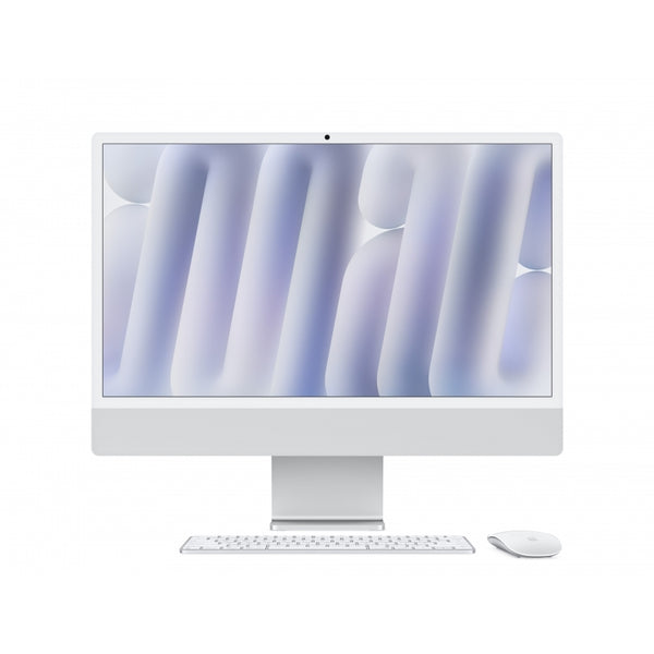 IMAC 24 RETINA 4.5K/CHIP M4 DE APPLE CPU 10 NUCLEOS Y GPU 10 NUCLEOS/24GB/512GB SSD/4 PUERTOS THUNDERBOLT 4/GIGABIT ETHERNET/MAGIC KEYBOARD CON TOUCH ID/PLATA