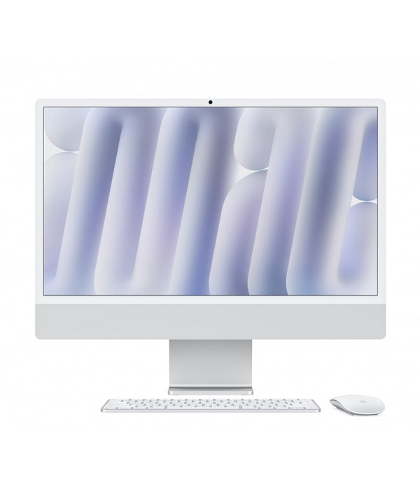IMAC 24 RETINA 4.5K/CHIP M4 DE APPLE CPU 10 NUCLEOS Y GPU 10 NUCLEOS/24GB/512GB SSD/4 PUERTOS THUNDERBOLT 4/GIGABIT ETHERNET/MAGIC KEYBOARD CON TOUCH ID/PLATA