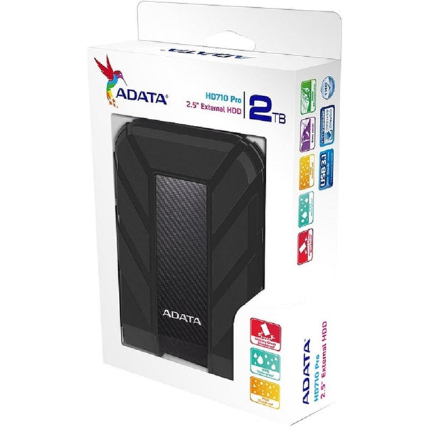 DISCO DURO EXTERNO ADATA HD710P 2TB PORTATIL 2.5 USB 3.2 WINDOWS MAC LINUX CONTRAGOLPES COLOR NEGRO AHD710P-2TU31-CBK