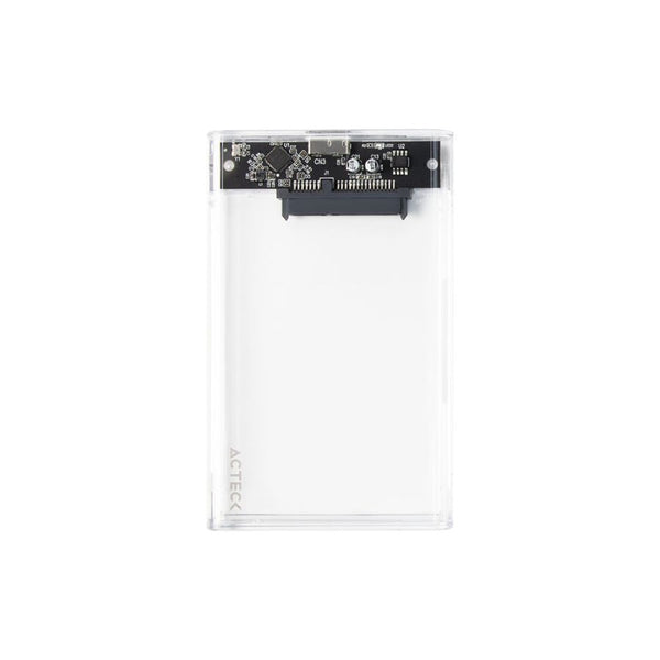 CARCASA CASE ENCLOSURE PARA DISCO DURO ACTECK ARMOR CLEAR HC430 / HDD 2.5 / CONEXION USB MICRO B / SATA / TRANSPARENTE / AC-934688