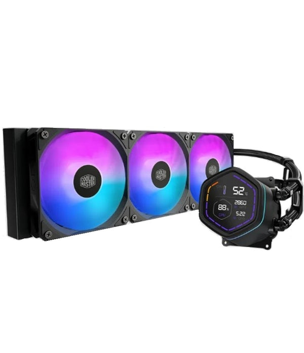 DISIPADOR DE ENFRIAMIENTO LIQUIDO COOLER MASTER MASTERLIQUID CORE NEX DIGITAL SERIES 360 / ARGB / NEGRO / GAMER