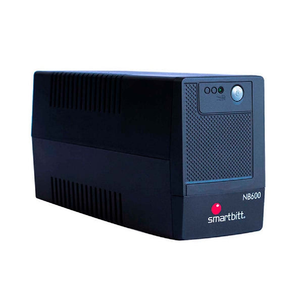 NO-BREAK INTERACTIVO SMARTBITT  SBNB600   600VA/300 W, CLAVIJA NEMA 5-15P, 4 CONTACTOS TIPO NEMA 5-15R, TODOS CON RESPALDO DE BATERIAS, REGULACION Y SUPRESION DE PICOS.