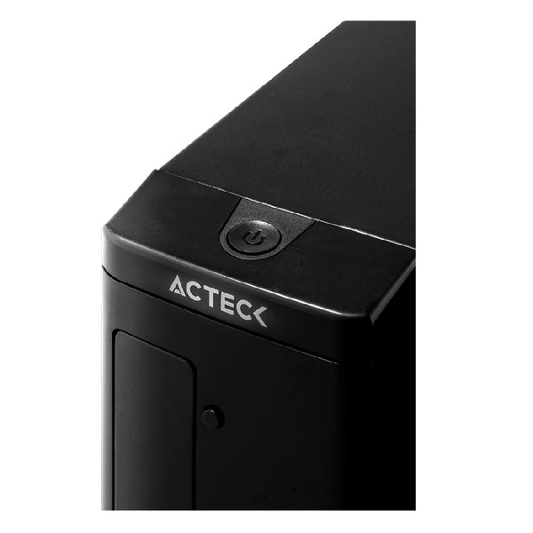 GABINETE ACTECK ATOM GS240 / MICRO TORRE SLIM / MICRO ATX, MINI ITX / FUENTE DE PODER SFX 450W / LECTOR DE TARJETAS / METAL / NEGRO / AC-929042
