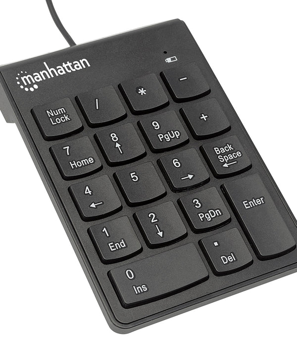 TECLADO,MANHATTAN,176354, NUMERICO USB NEGRO