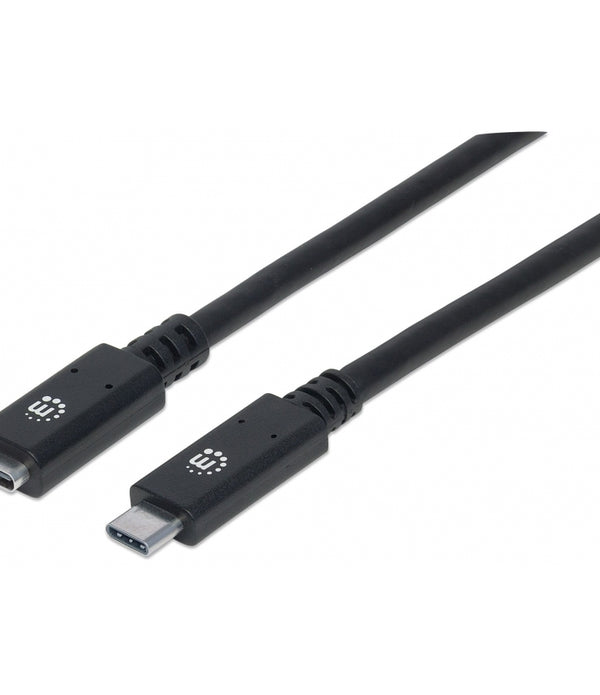 CABLE USB,MANHATTAN,355230,-C V3.1, EXT. 0.5M NEGRO 10GBPS 5A