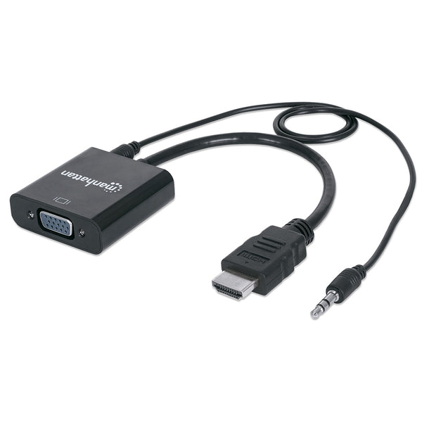 CONVERTIDOR VIDEO,MANHATTAN,151559, HDMI A SVGAAUDIO, BOLSA