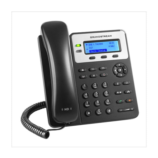 TELEFONO IP GRANDSTREAM GXP1625 / 2 CUENTAS SIP 2 LINEAS PUERTOS 10/100 CONECTOR RJ9 COMPATIBLE CON EHS PANTALLA LCD RETROILUMINADA INCLUYE FUENTE PODER Y SOPORTA POE