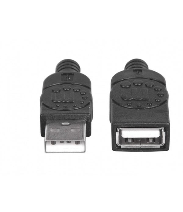 CABLE USB,MANHATTAN,308519, V2.0 EXT. TIPO A  0.9M NEGRO