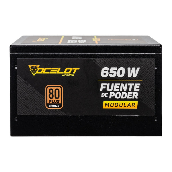 FUENTE DE PODER OCELOT GAMING OPS650 / ATX / 650W / MODULAR / 80 PLUS BRONCE / COLOR NEGRO