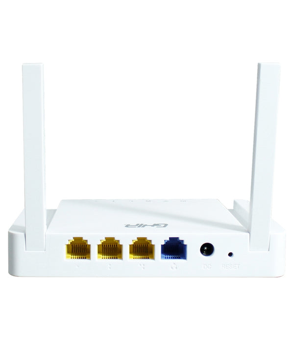 ROUTER INALAMBRICO GHIA COMPACTO 300MBPS 802.11N/G/B MULTIMODO ACCESS POINT REPETIDOR WISP 3 PUERTOS LAN 10/100 1 PUERTO WAN 10/100 2 ANTENAS FIJAS EXTERNAS 5DBI