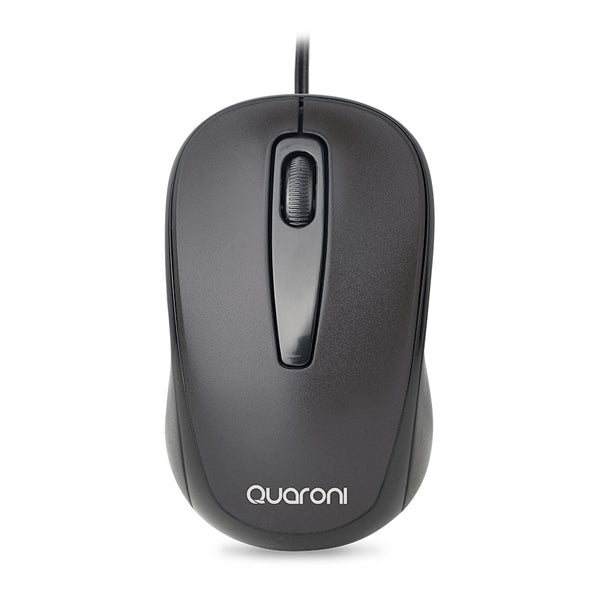MOUSE OPTICO QUARONI ALAMBRICO COLOR NEGRO 1200 DPI