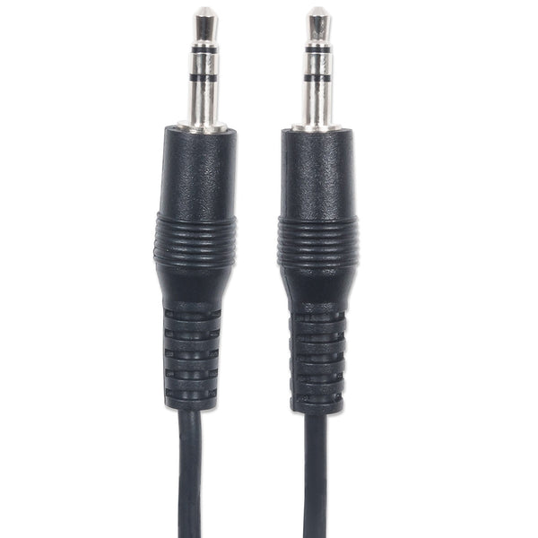 CABLE AUDIO,MANHATTAN,334594, ESTEREO 3.5MM M-M 1.8M NEGRO