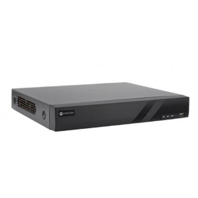 DVR MOTOROLA MTD081F0012 / 8 CANALES / 4 CANALES IPC ADICIONALES / 5MP FULL HD DE 1080P / ANALITICOS / H.265 / H.264 / MJPEG / SATA X1 / E- SATA X 1 / POS 4 CANALES / CYBERSEGURIDAD GDRP