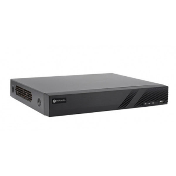 DVR MOTOROLA MTD081F0012 / 8 CANALES / 4 CANALES IPC ADICIONALES / 5MP FULL HD DE 1080P / ANALITICOS / H.265 / H.264 / MJPEG / SATA X1 / E- SATA X 1 / POS 4 CANALES / CYBERSEGURIDAD GDRP