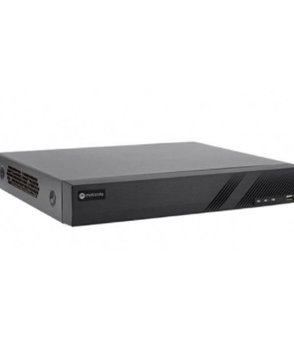 DVR MOTOROLA MTD081F0012 / 8 CANALES / 4 CANALES IPC ADICIONALES / 5MP FULL HD DE 1080P / ANALITICOS / H.265 / H.264 / MJPEG / SATA X1 / E- SATA X 1 / POS 4 CANALES / CYBERSEGURIDAD GDRP