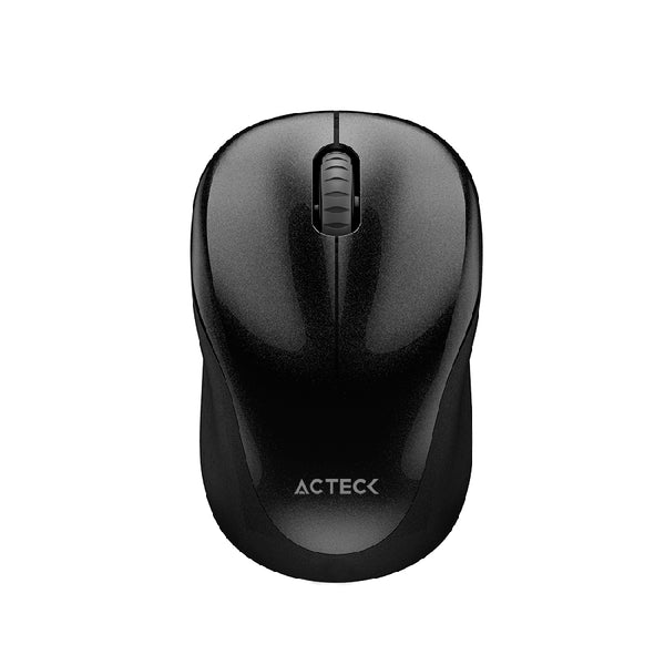 MOUSE ACTECK OPTIMIZE TRIP MI480 / INALAMBRICO / RECEPTOR USB / LASER / CLICK SILENCIOSO / 1600 DPI / NEGRO / AC-934169
