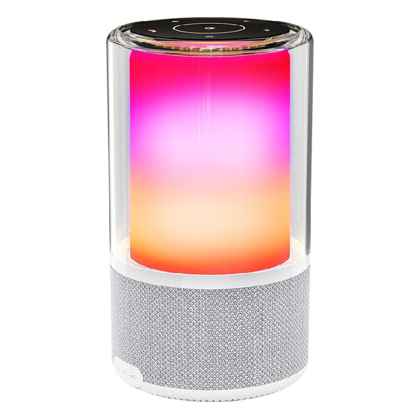 BOCINA ACTECK GLEE PURE AP70 / INALAMBRICA / BLUETOOTH - CONEXION TWS 3.5 MM / SONIDO ESTEREO / 20 W / ILUMINACION LED / SUBWOOFER / BLANCO / AC-936392