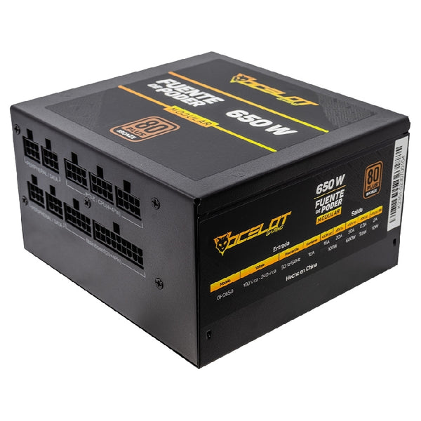FUENTE DE PODER OCELOT GAMING OPS650 / ATX / 650W / MODULAR / 80 PLUS BRONCE / COLOR NEGRO
