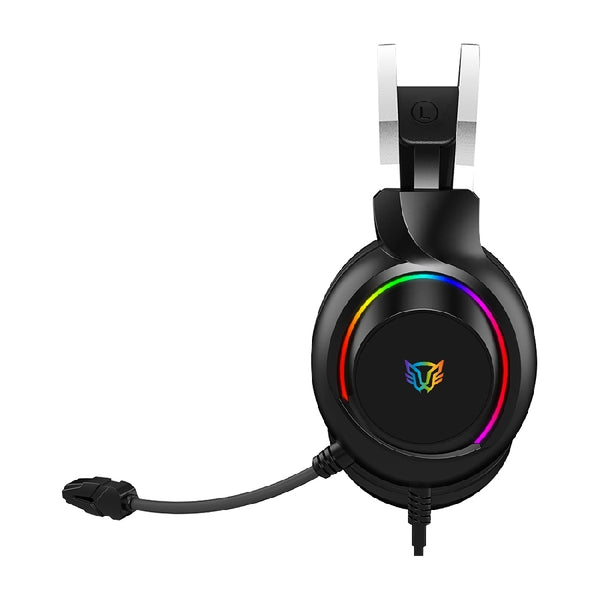AUDIFONOS GAMER BALAM RUSH HESIX II HS688 / ALAMBRICOS / ALMOHADILLAS DE CUERO PROTEICO / AUX 3.5 MM - USB / PC, DISPOSITIVOS MOVILES, CONSOLAS / MICROFONO OMNIDIRECCIONAL / RGB / NEGRO / BR-941204