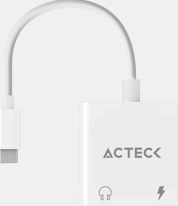 ADAPTADOR ACTECK SHIFT PLUS AA415 / USB C - 2X USB C / AUDIO - TIPO C DP / ANDROID - IOS / BLANCO / AC-939768