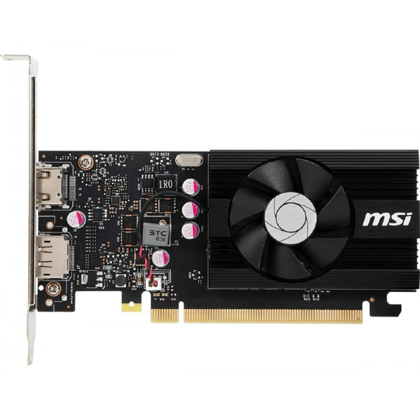 TARJETA DE VIDEO MSI NVIDIA GT 1030 /X16 3.0/GDDR4/4 GB /1X DP 1.4/HDMI 2.0B/BAJO PERFIL /GAMA BASICA