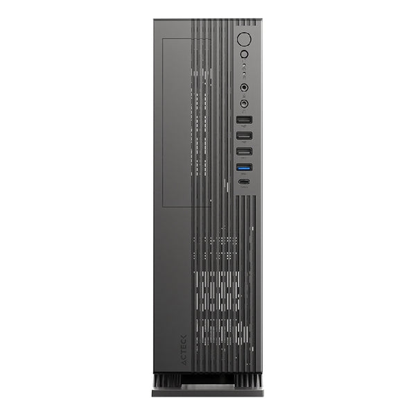 GABINETE ACTECK ONEX GS455 / MINI TORRE SLIM / MICRO ATX - MINI ITX / FUENTE DE PODER SFX 500 W / DOBLE POSICION / LECTOR DE TARJETAS SD / FULL METAL / 5 AÑOS DE GARANTIA / NEGRO / AC-943079