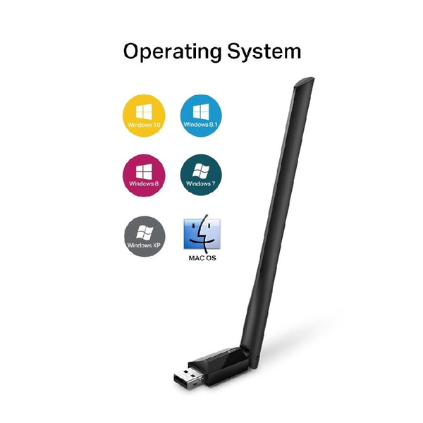 TARJETA DE RED | TP-LINK | ARCHER T2U PLUS | USB | BANDA DUAL |  AC600 | 5GHZ 433MBPS 2.4GHZ 200MBPS | USB 2.0 | ANTENA EXTERNA 5DBI