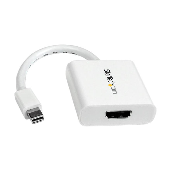 ADAPTADOR DE VIDEO MINI DISPLAYPORT A HDMI - CABLE CONVERTIDOR - HEMBRA HDMI - MACHO MINI DP - 1920X1200 - PASIVO - BLANCO - STARTECH.COM MOD. MDP2HDW
