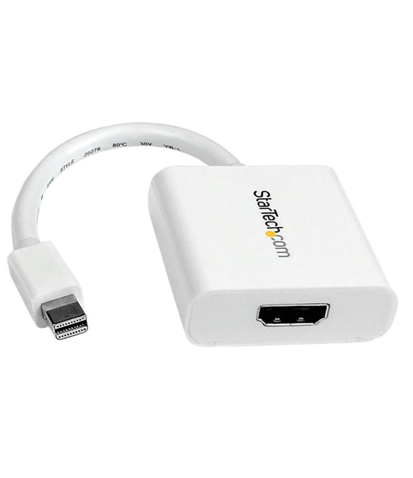 ADAPTADOR DE VIDEO MINI DISPLAYPORT A HDMI - CABLE CONVERTIDOR - HEMBRA HDMI - MACHO MINI DP - 1920X1200 - PASIVO - BLANCO - STARTECH.COM MOD. MDP2HDW