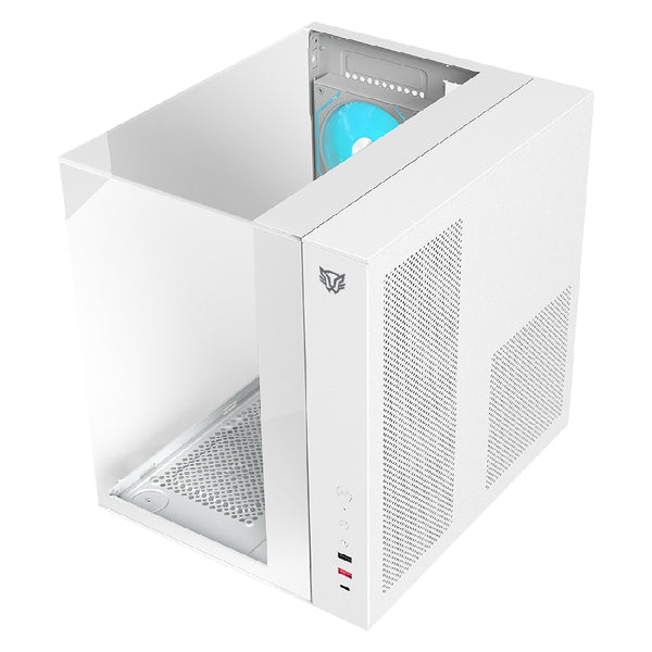 GABINETE GAMER BALAM RUSH TANK MAJESTIC 6600 / MEDIA TORRE / ATX/MICRO ATX- MINI ITX / VENTILADORES ARGB 3X120 MM / TRIPLE PANEL DE CRISTAL TEMPLADO / BLANCO / BR-941532