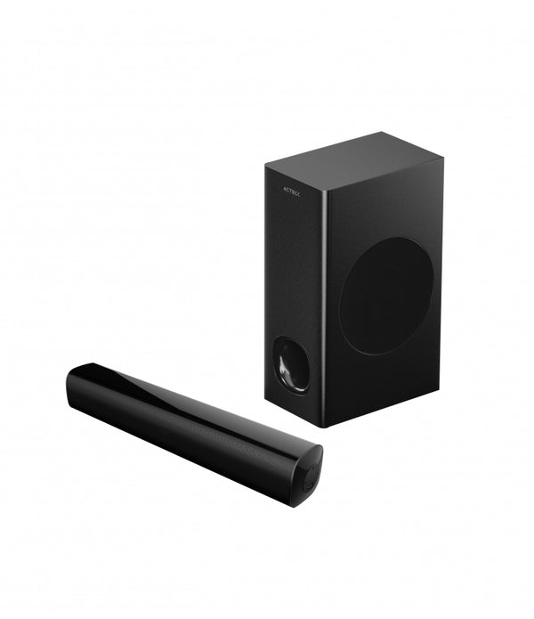 BARRA DE SONIDO ACTECK DYNAMIC TRIM BS465 / SUBWOOFER ALAMBRICO / BLUETOOTH / HDMI / PTICO / 60W / ALIMENTACIN 110V / NEGRO / AC-935234