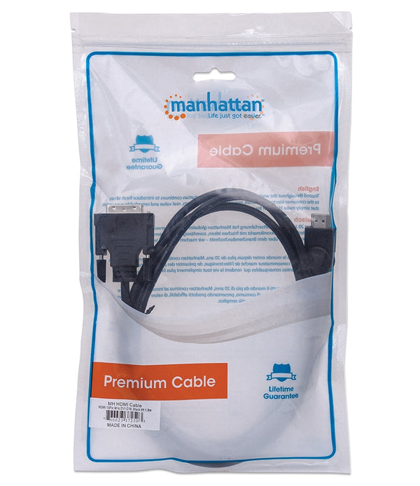 CABLE HDMI,MANHATTAN,372503, - DVI-D M-M  1.8M
