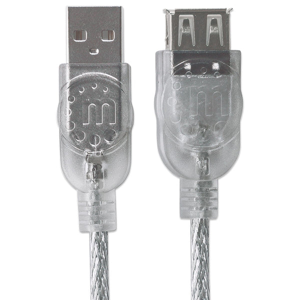 CABLE USB,MANHATTAN,340496, V2.0 EXT. 3.0M PLATA