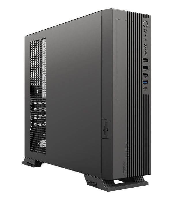 GABINETE ACTECK ONEX GS455 / MINI TORRE SLIM / MICRO ATX - MINI ITX / FUENTE DE PODER SFX 500 W / DOBLE POSICION / LECTOR DE TARJETAS SD / FULL METAL / 5 AÑOS DE GARANTIA / NEGRO / AC-943079