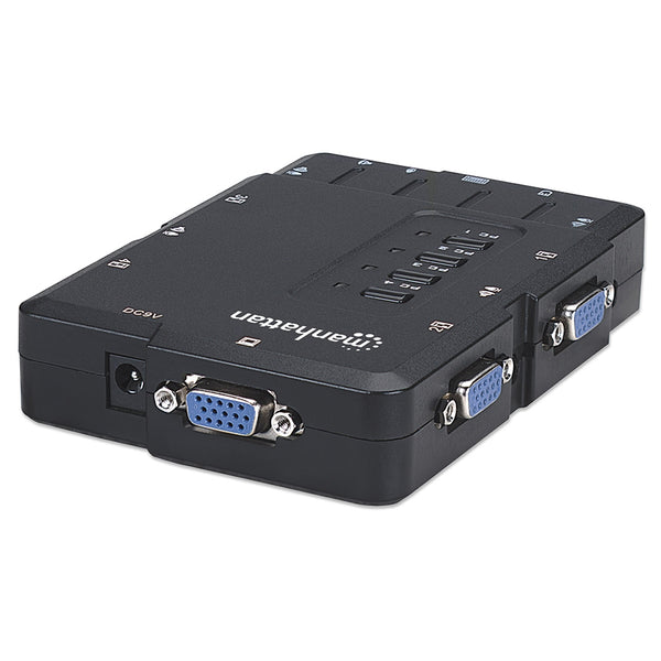 SWITCH KVM,MANHATTAN,151269, DESKTOP USB 41 CON CABLESAUDIO