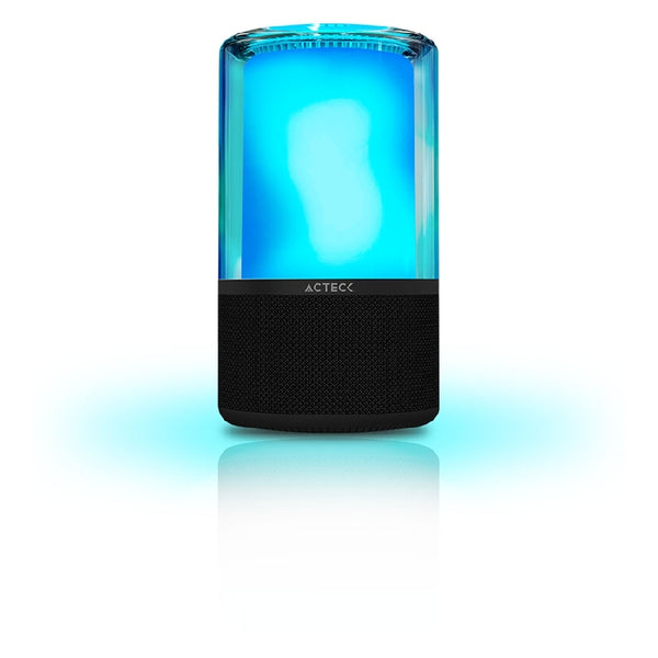 BOCINA ACTECK GLEE PURE AP70 / INALAMBRICA / BLUETOOTH - CONEXION TWS 3.5 MM / SONIDO ESTEREO / 20 W / ILUMINACION LED / SUBWOOFER / NEGRO / AC-936385