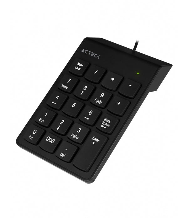 TECLADO ACTECK INSPIRE TN220 / NUMERICO / ALAMBRICO USB / 19 TECLAS / NEGRO / AC-932622