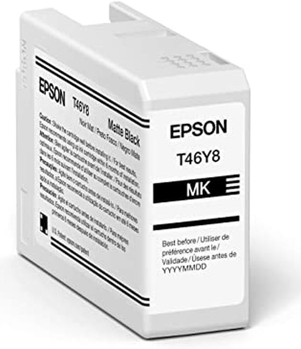 CARTUCHO EPSON MODELO T46Y NEGRO MATE, PARA PLOTTER P900 (50 ML)